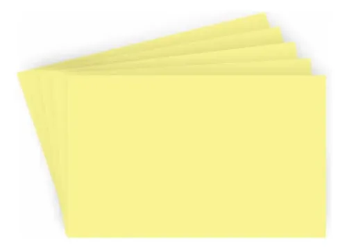 Papel Color Set A2 Cartolina Dupla-Face Amarelo Pastel 20 Folhas 48x66 cm Romitec - Imagem 2
