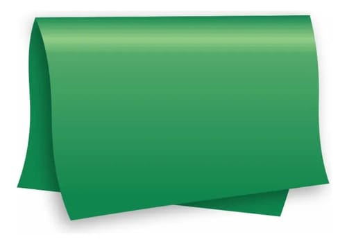 Papel Color Set A2 Cartolina Dupla-Face Verde Bandeira 20 Folhas 48x66 cm Romitec