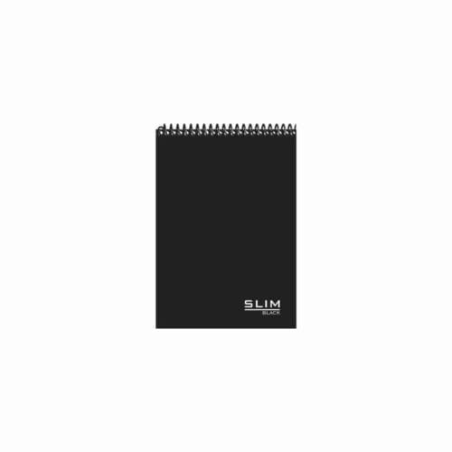 Caderno 1/4 80 Folhas Espiral Superior Capa Dura Slim Black 14x20 cm Preto Romitec