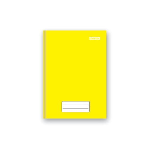 Caderno Brochurão Universitário 80 Folhas Costurado Capa Dura 20x28 cm Amarelo Romitec