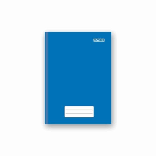 Caderno Brochurão Universitário 80 Folhas Costurado Capa Dura 20x28 cm Azul Romitec