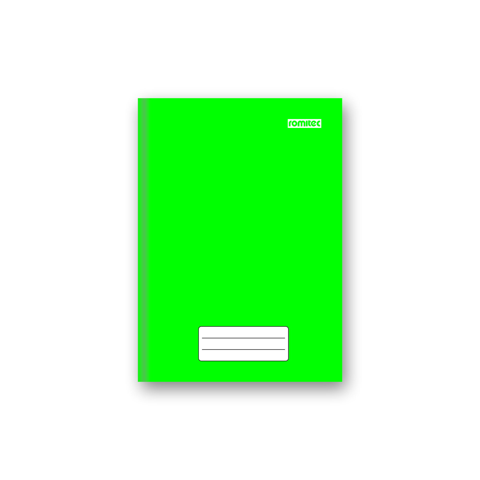Caderno Brochurão Universitário 80 Folhas Costurado Capa Dura 20x28 cm Verde Romitec