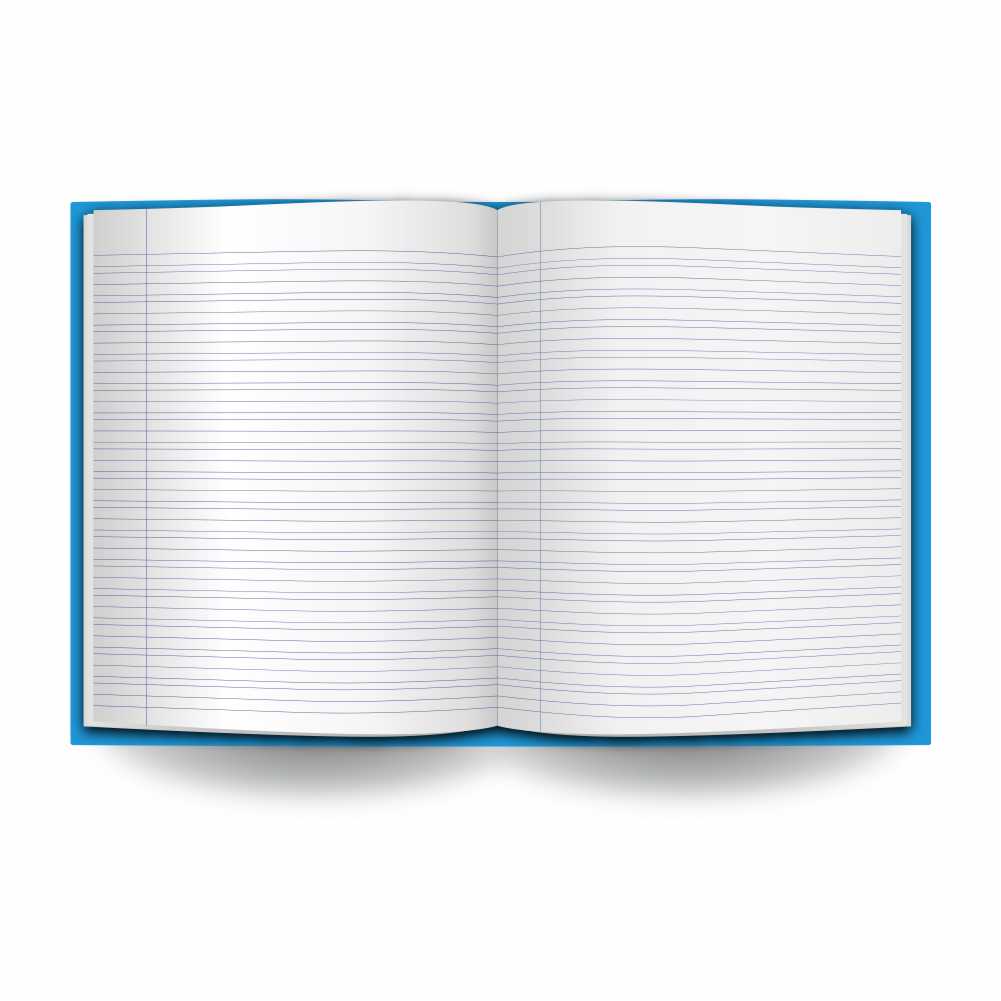 Caderno Caligrafia Universitário 80 Folhas Costurado Capa Dura 20x28 cm Azul Romitec - Imagem 2